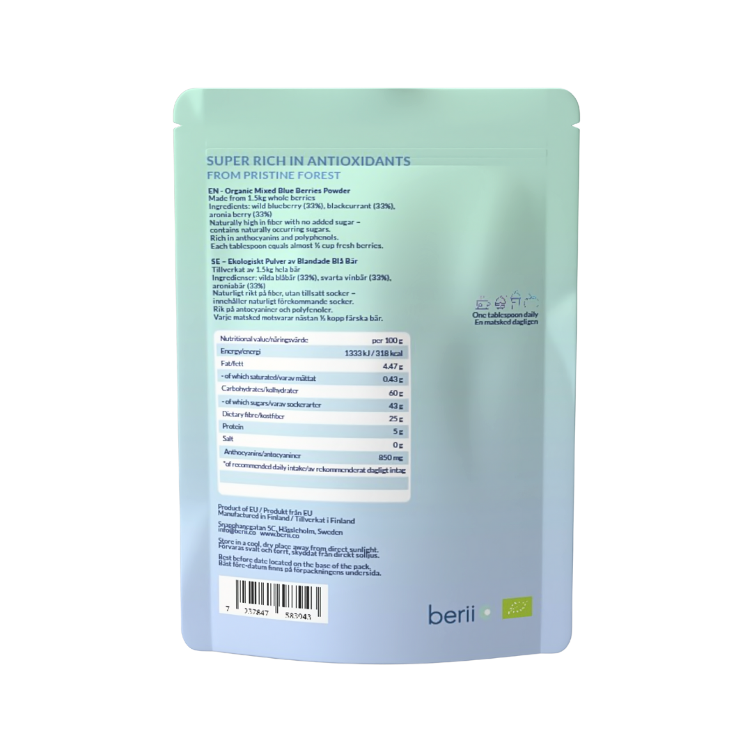 Organic Mixed Blue Berries Powder 150g