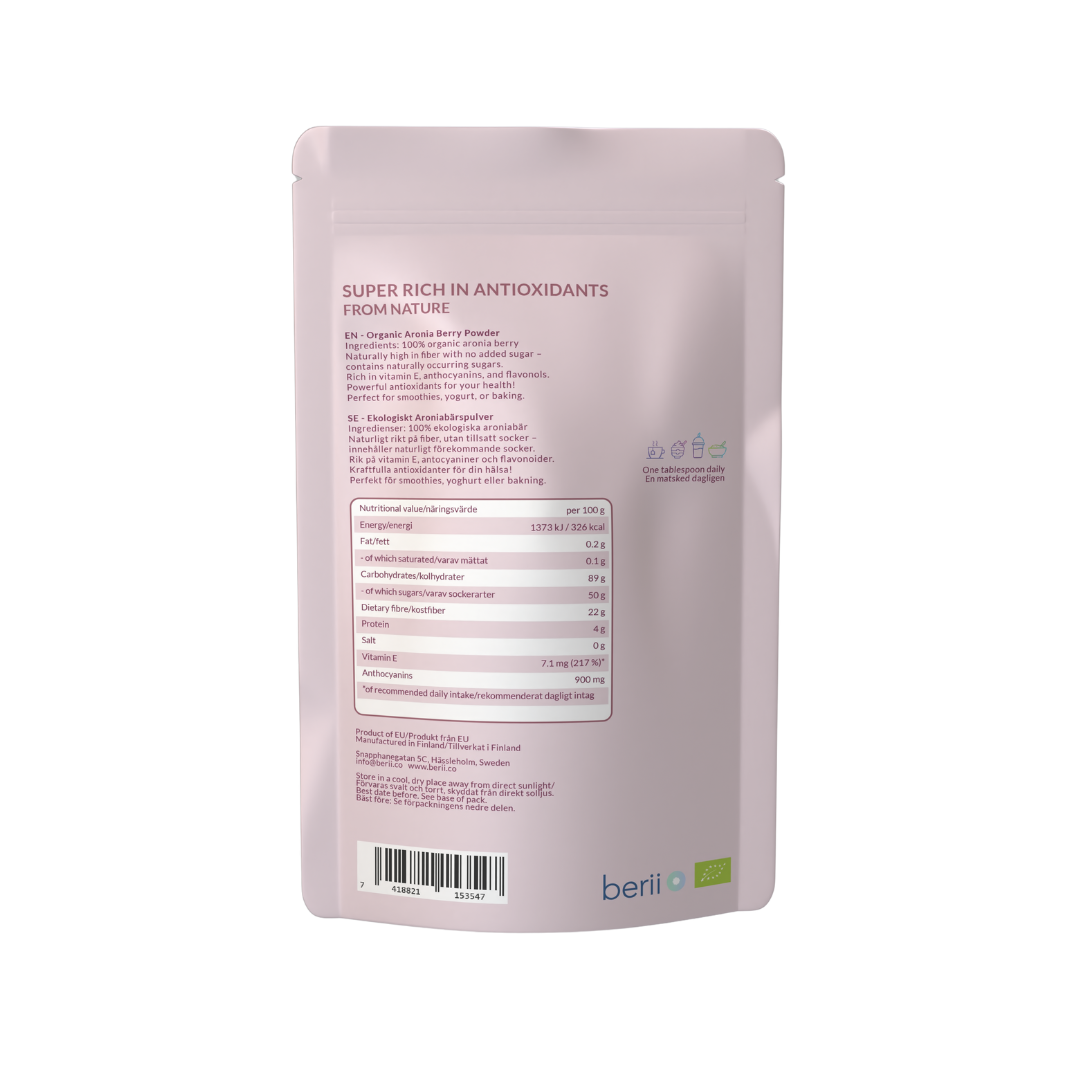 Organic Aronia Berry Powder 80g